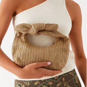 NWT! Knot Detail Straw Bag